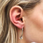Ringlet Long Drop Rose Gold Plated Silver Earrings, thumbnail 4 of 6