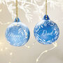 Mum And Dad Christmas Baubles, thumbnail 1 of 3