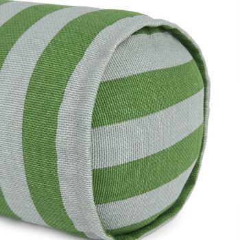 Vibes Cylinder Cushion Green Blue Stripes, 3 of 3