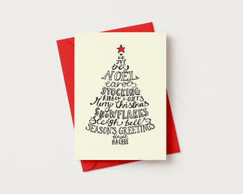 Traditional Typographic Christmas Cards Pack, 4 of 10
