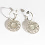 Statement Recycled Silver And Mother Of Pearl Hoops, thumbnail 2 of 6