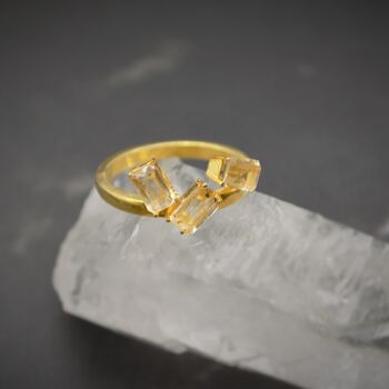 Citrine Gold Ring, November Birthstone Ring, 5 of 9