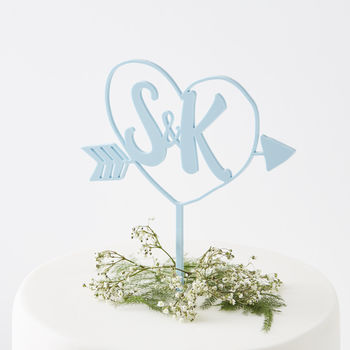 Personalised Initials Arrow Cake Topper, 9 of 9