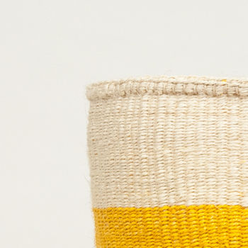 Buttercup Yellow Colour Block Baskets, 4 of 8
