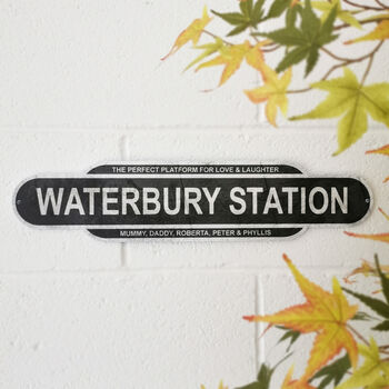 Personalised Vintage Style Train Sign, 10 of 11