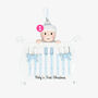 Baby First Christmas Tree Decoration Personalised Name, thumbnail 4 of 4