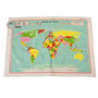 World Map Colourful Kitchen Tea Towel, thumbnail 3 of 4