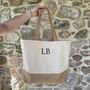 Personalised Kim Canvas Jute Large Tote Beach Shoulder Bag, thumbnail 1 of 3