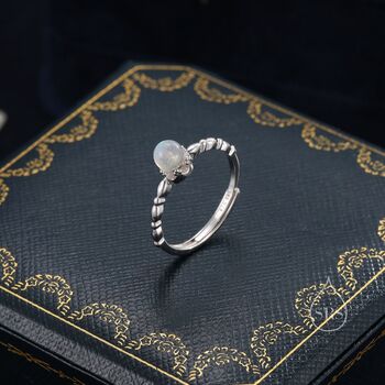 Sterling Silver Labradorite Bead Gemstone Ring, 3 of 9