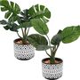 Pack Of Two Artificial Plants In Ceramic Pot, thumbnail 7 of 8