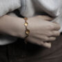 Gold Vermeil Hammered Ellipse Bracelet, thumbnail 2 of 3