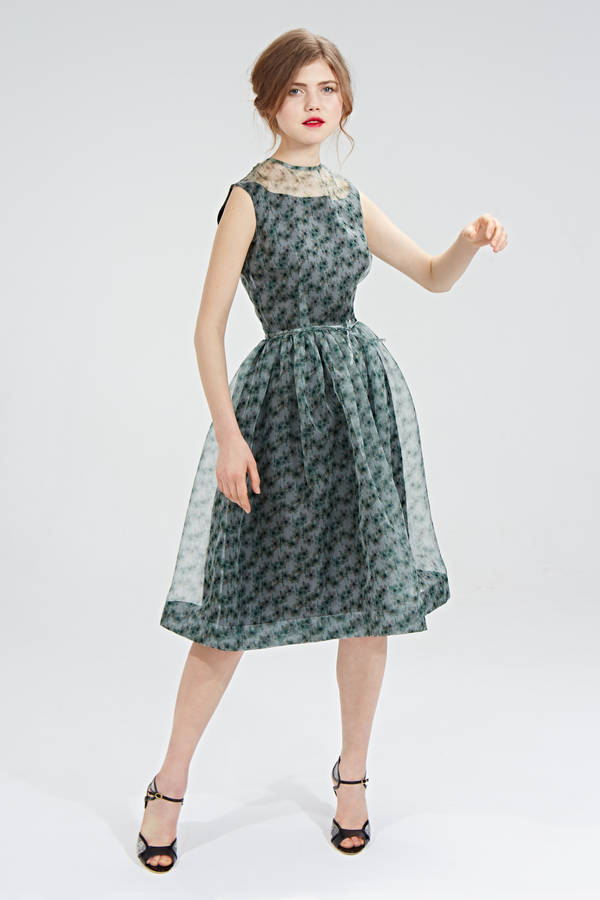 50s silk dress