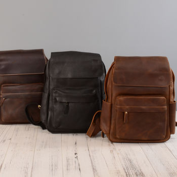 Vintage Leather Backpack, 9 of 12