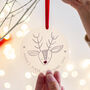 Baby's First Christmas Personalised Reindeer Decoration, thumbnail 1 of 6