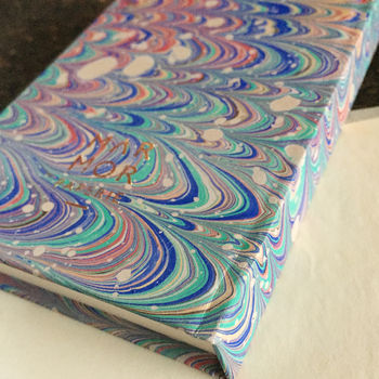 Personalised Hand Marbled Nonpareil Journal, 4 of 6