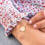 Chloe Initial Heart Personalised Bracelet, thumbnail 3 of 12