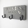 Personalised Walkie's And Names Dog Lead Holder, thumbnail 2 of 12