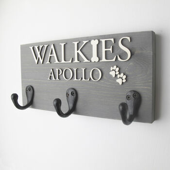 Personalised Walkie's And Names Dog Lead Holder, 2 of 12