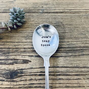 Personalised Vintage Soup Spoon, 4 of 5