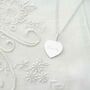 Sterling Silver Sia Personalised Heart Necklace, thumbnail 4 of 12