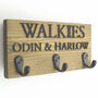 Personalied Walkies Dog Hook With Raised Black Wording, thumbnail 3 of 7