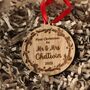 Personalised First Christmas Married Ornament,Mr And Mrs, thumbnail 4 of 4