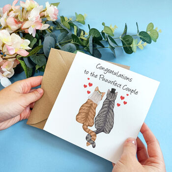 Personalised Cat Wedding Card, 4 of 7