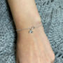 Thank You Teacher Sterling Silver Tiny Leaf Bracelet, thumbnail 5 of 12