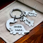Personalised Dinosaur Keychain, Stainless Steel Silver Keyring, thumbnail 3 of 10
