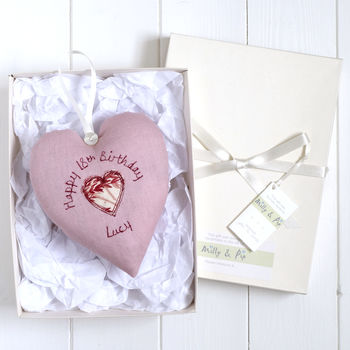 Personalised Birthday Hanging Heart Gift For Her, 11 of 12