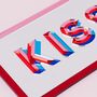 Kiss Me Retro Mirror Sign Wall Art, thumbnail 2 of 6