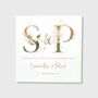 Personalised Wedding Day Card Gold And White Floral, thumbnail 4 of 4