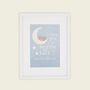 Personalised Moon And Stars Design Wall Art, thumbnail 1 of 2