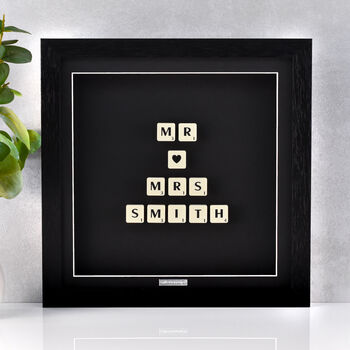 Personalised Mr And Mrs Wedding Gift Frame With Surname, 3 of 6