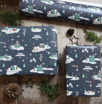 North Pole Christmas Wrapping Paper, 3 of 12