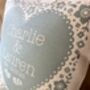 Personalised Wedding Anniversary Floral Heart Cushion, thumbnail 6 of 8