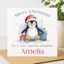 Personlised Penguin Christmas Card, thumbnail 1 of 2