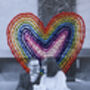 Personalised Hand Embroidered Rainbow Heart Couple Photo, thumbnail 8 of 9
