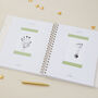 Aqua Baby Memory Book, Baby Record Journal For First Five Years, thumbnail 10 of 12