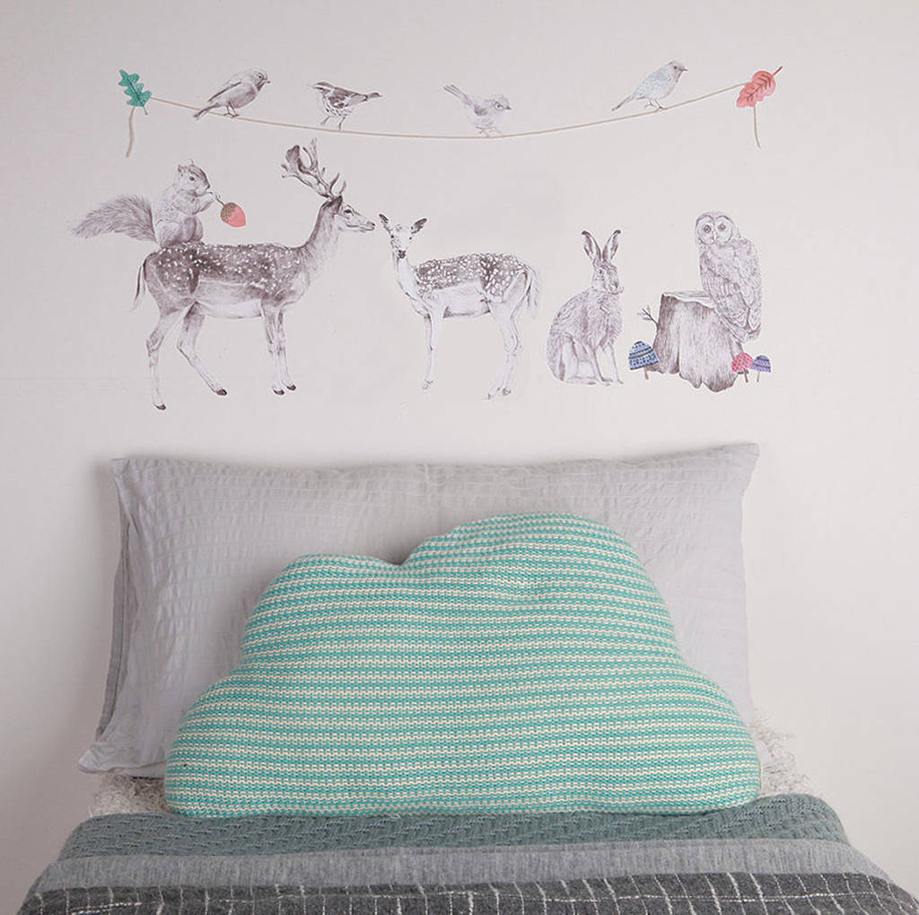 forest folk fabric wall decal by karrie barron