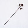 Recycled Iron Distressed Copper Rose Garden Stake, thumbnail 5 of 6