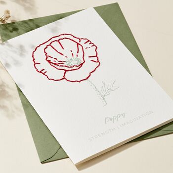 Personalised Birth Flower Birthday Card Stitch Kit, 5 of 6