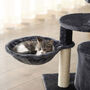 Smoky Grey Small Cat Tree Tower With Scratching Post, thumbnail 3 of 7