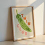 Peas In A Pod Twin Nursery Print, thumbnail 1 of 9