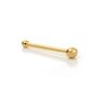 9ct Yellow Gold One.5mm Ball 6mm Barbell Nose Pin Stud, thumbnail 2 of 4