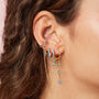 Kitty Turquoise Gold Dainty Cuff And Ear Chain, thumbnail 2 of 2