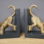 Set Of Black And Gold Coloured Monkey Bookends, thumbnail 2 of 4
