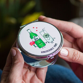 Funny Gin Compact Mirror For Mum, 3 of 6