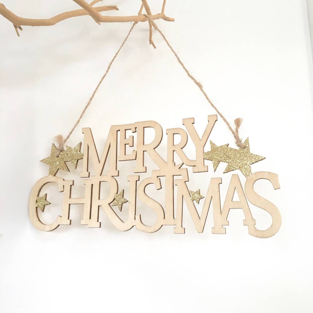 'merry Christmas' Sign By Chapel Cards | notonthehighstreet.com