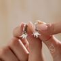 Parasaurolophus Dinosaur Dangle Hoop Earrings, thumbnail 1 of 11